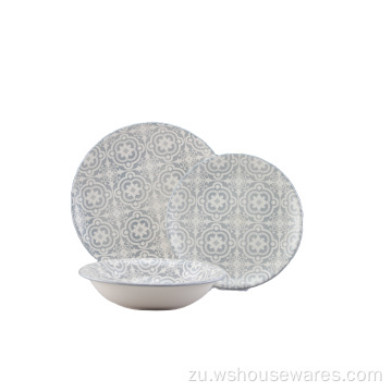 I-porcelain entsha ye-Premium Tableware porcelain imbali enemibala